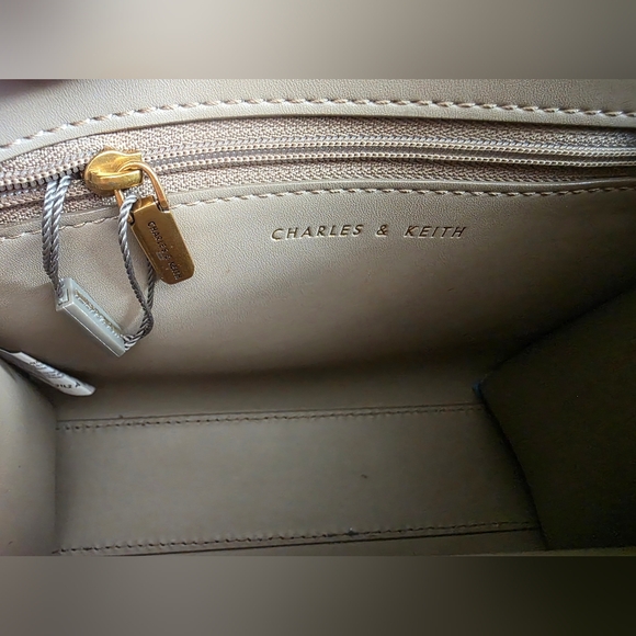 KEITH &CHARLES NUDE structured Mini Satchel Crossbody Bag Alaia Quiet Luxury Y2K - Picture 6 of 16